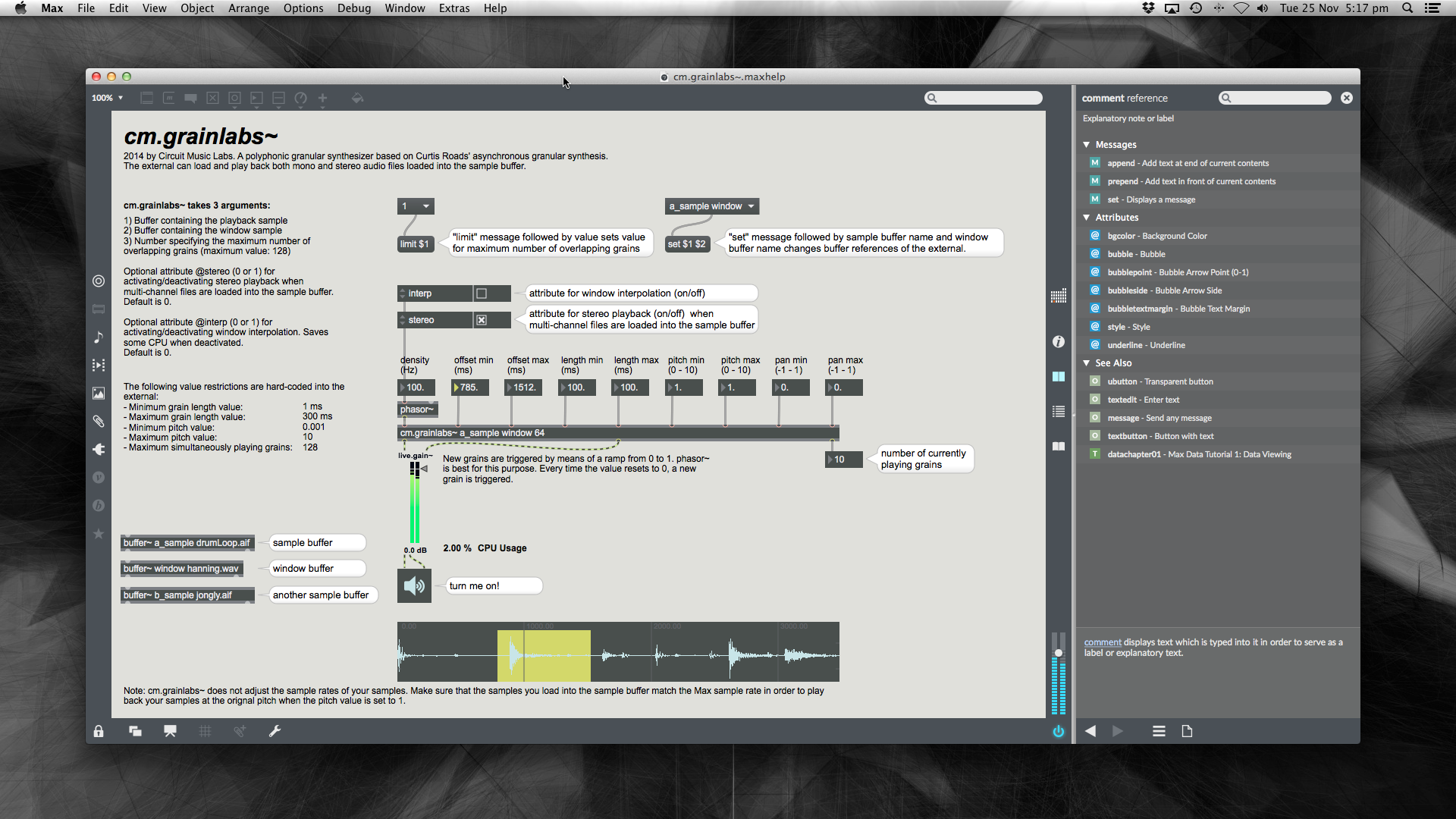 granular synthesis max msp granular synthesis max msp